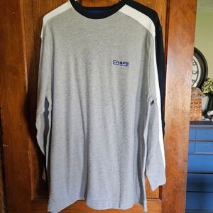 Ralph Lauren Vintage 90s Stripe Shirt – Men’s Large – Timeless Classic Grey Blue